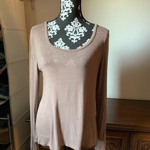 Plain Beige Long Sleeve Shirt